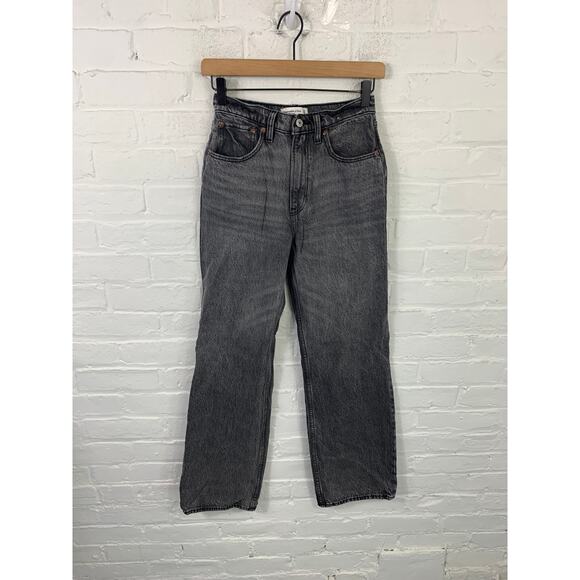 Abercrombie & Fitch Women's The Loose High Rise Jeans Wide Leg Gray Size 24 - Picture 7 of 11
